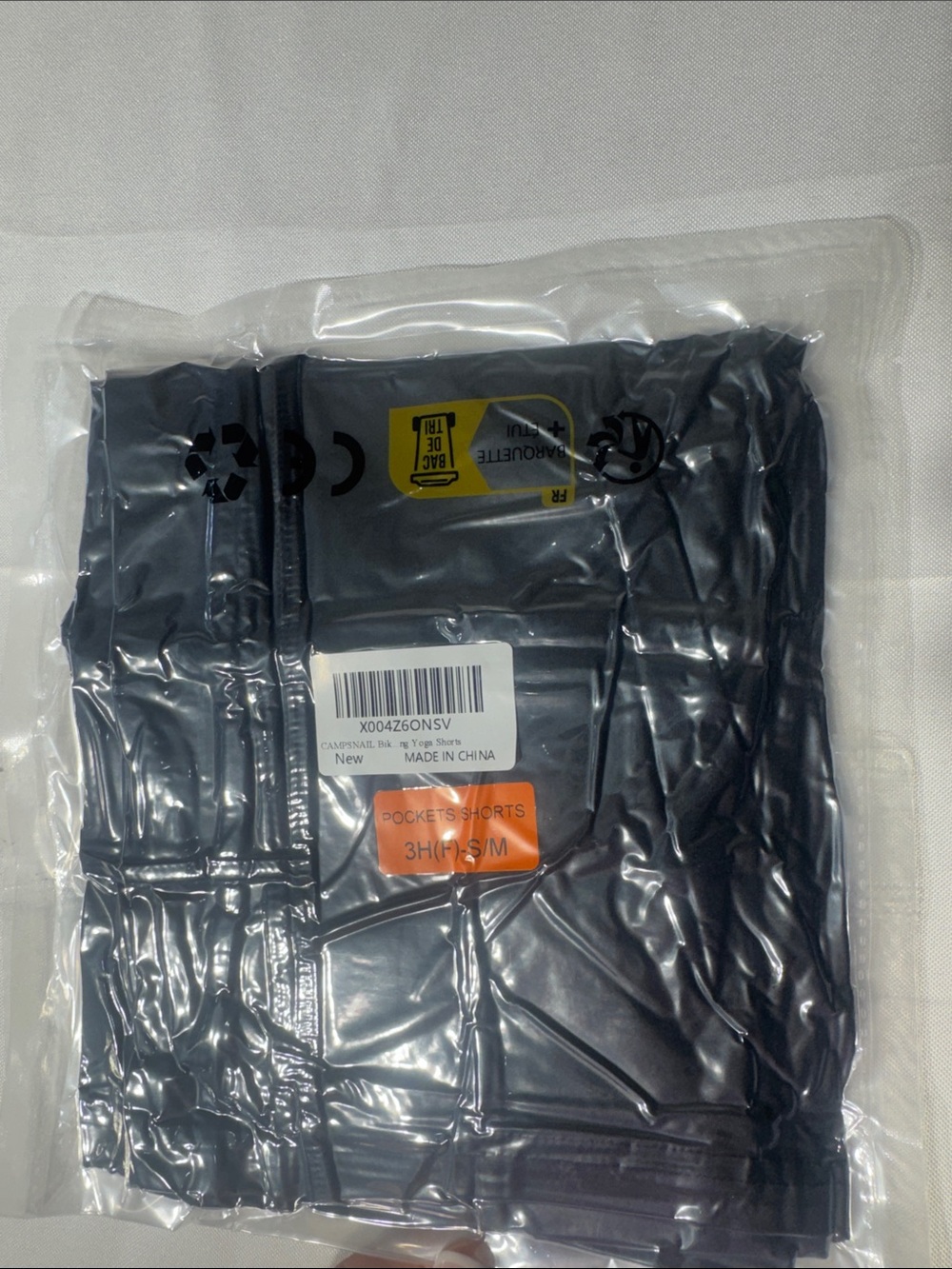 New High-Waist White Women's Active Pocket Shorts - Picture 2 of 4